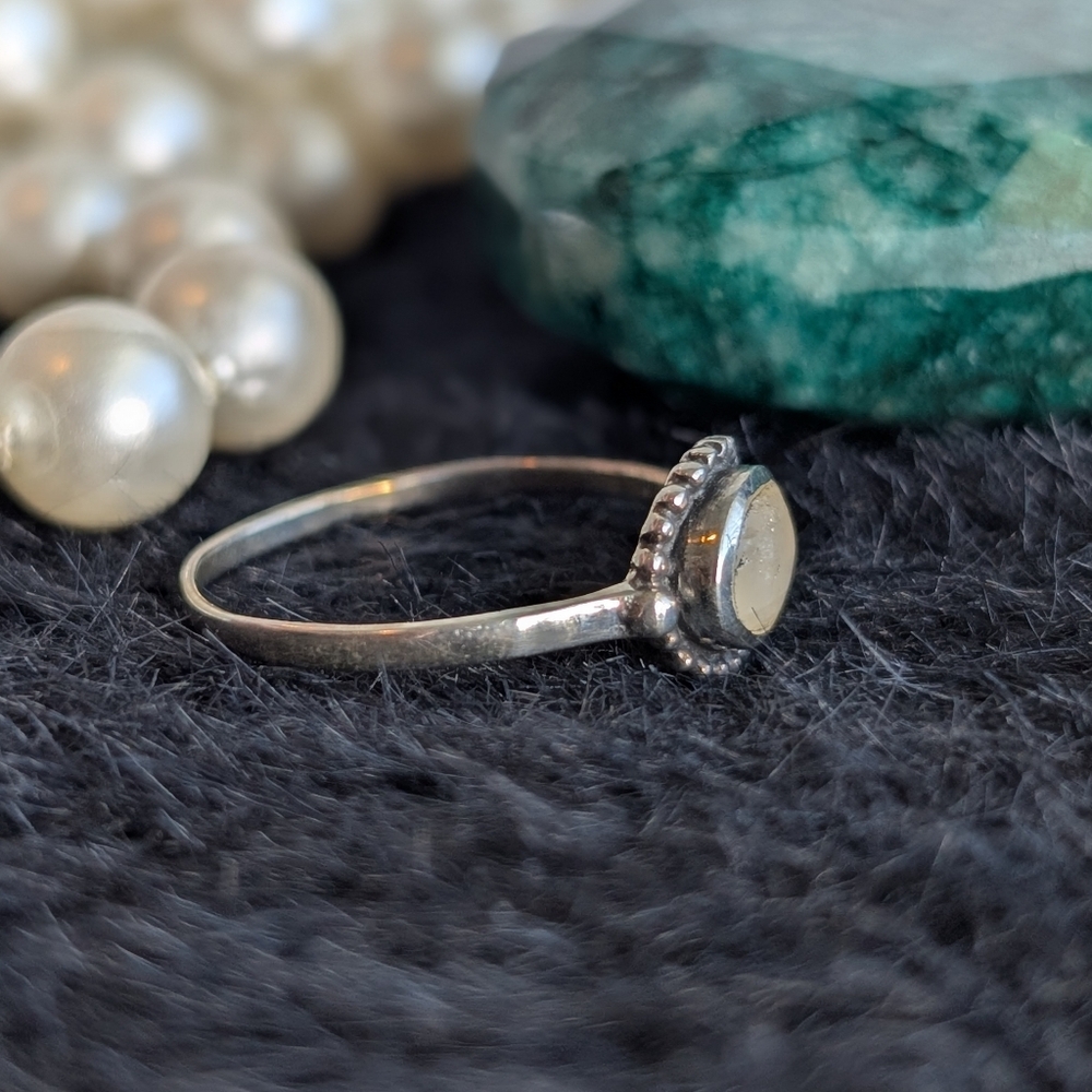 Solid Sterling Rutilated Quartz Ring 9 - image 4